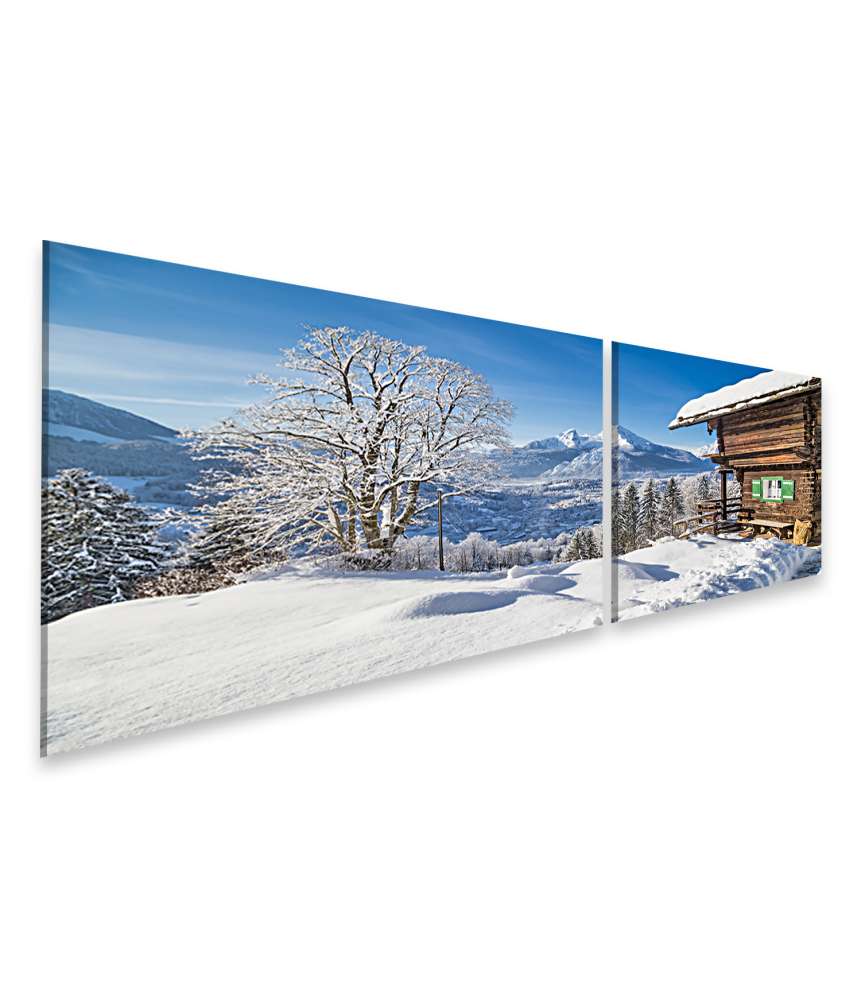 Islandburner Bild auf Leinwand Atemberaubendes Wandbild einer idyllischen Berglandschaft in Berchtesgaden