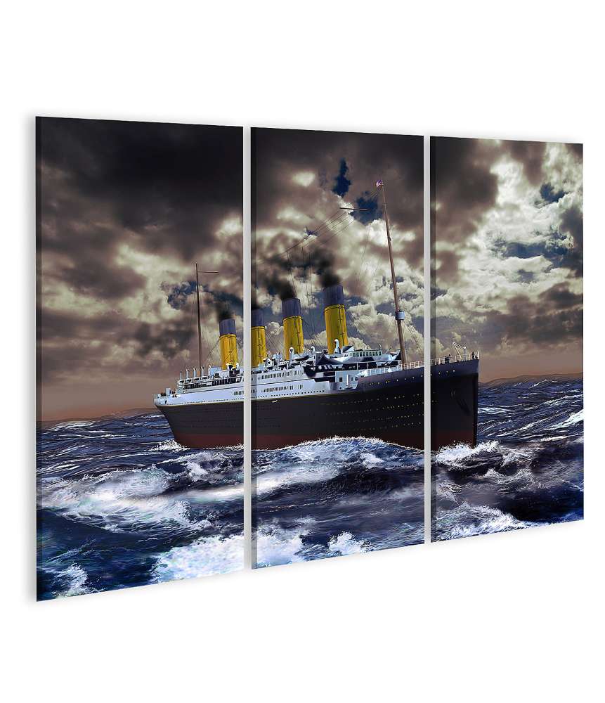 Islandburner Bild auf Leinwand Atemberaubendes Wandbild der Titanic in lebendigen Farben und detailgetreu