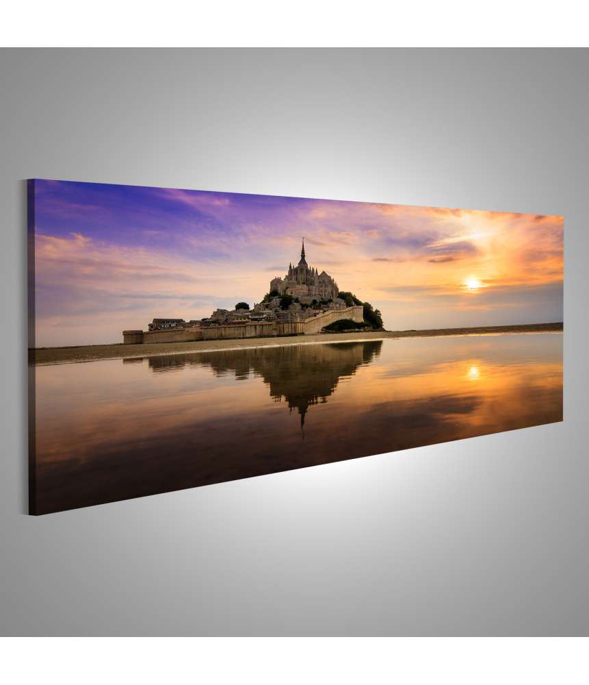 Islandburner Bild auf Leinwand Beeindruckende Darstellung des majestätischen Mont Saint Michel