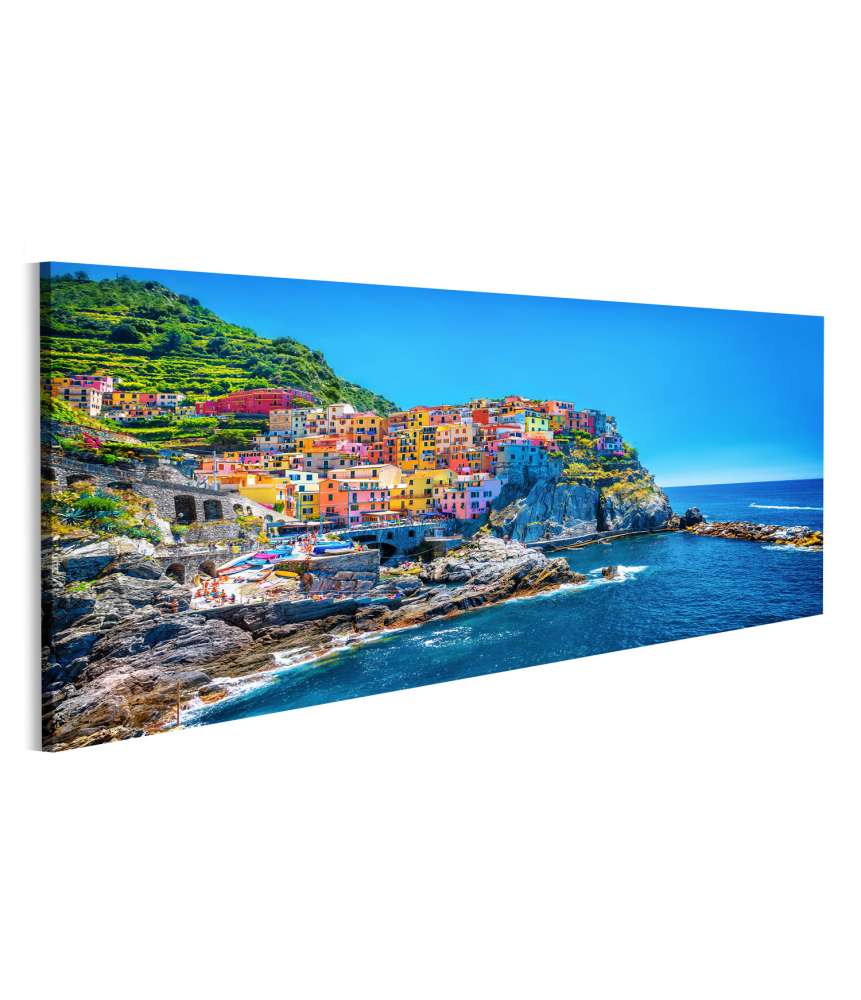 Islandburner Bild auf Leinwand Traditionelle italienische Architektur in Cinque Terre, Wandbild