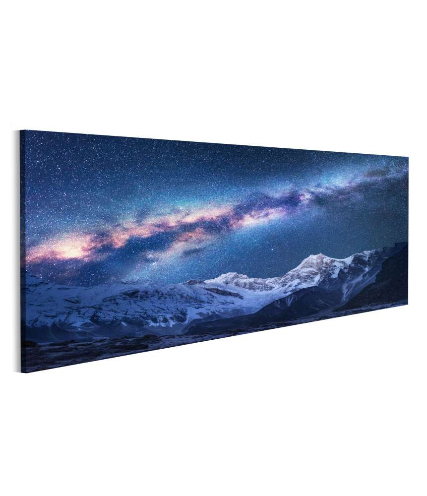 Islandburner Bild auf Leinwand Sternenhimmel über einem malerischen Gebirgstal in Nepal