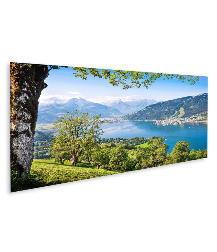 Islandburner Bild auf Leinwand Atemberaubendes Wandbild: Alpenlandschaft & Bergsee in Zell am See, Österreich