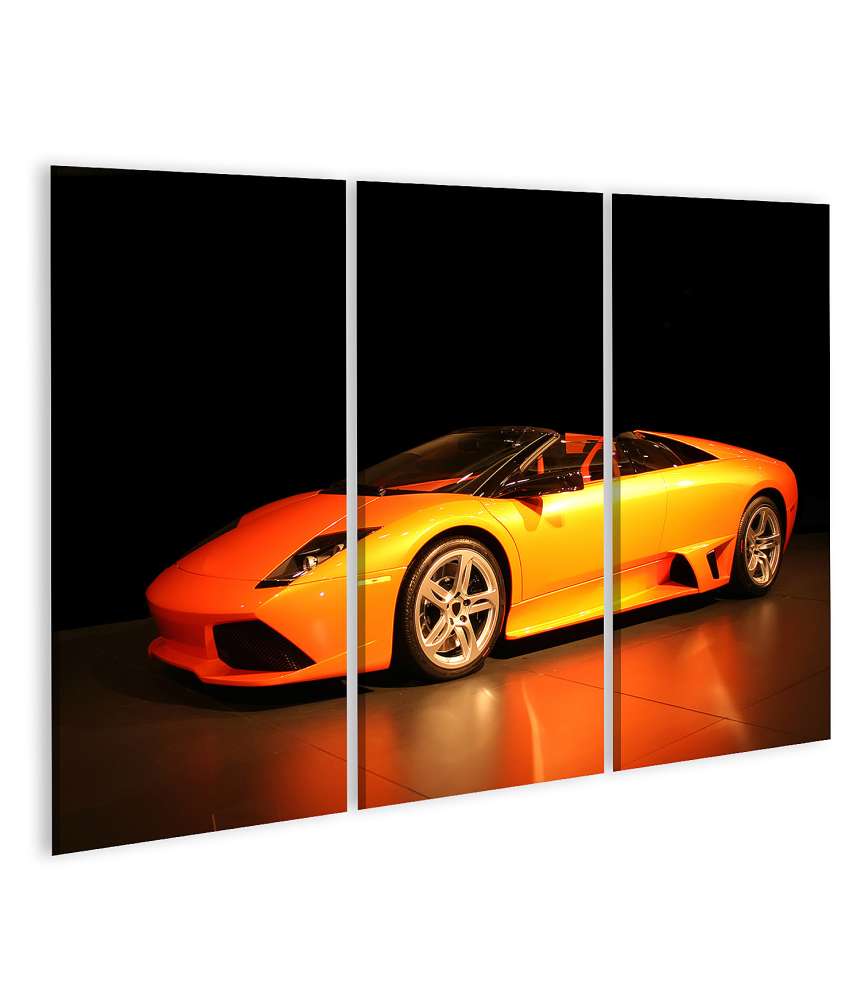 Islandburner Bild auf Leinwand Luxuriöses Wandbild eines Lamborghini, ideal für ein Kinderzimmer