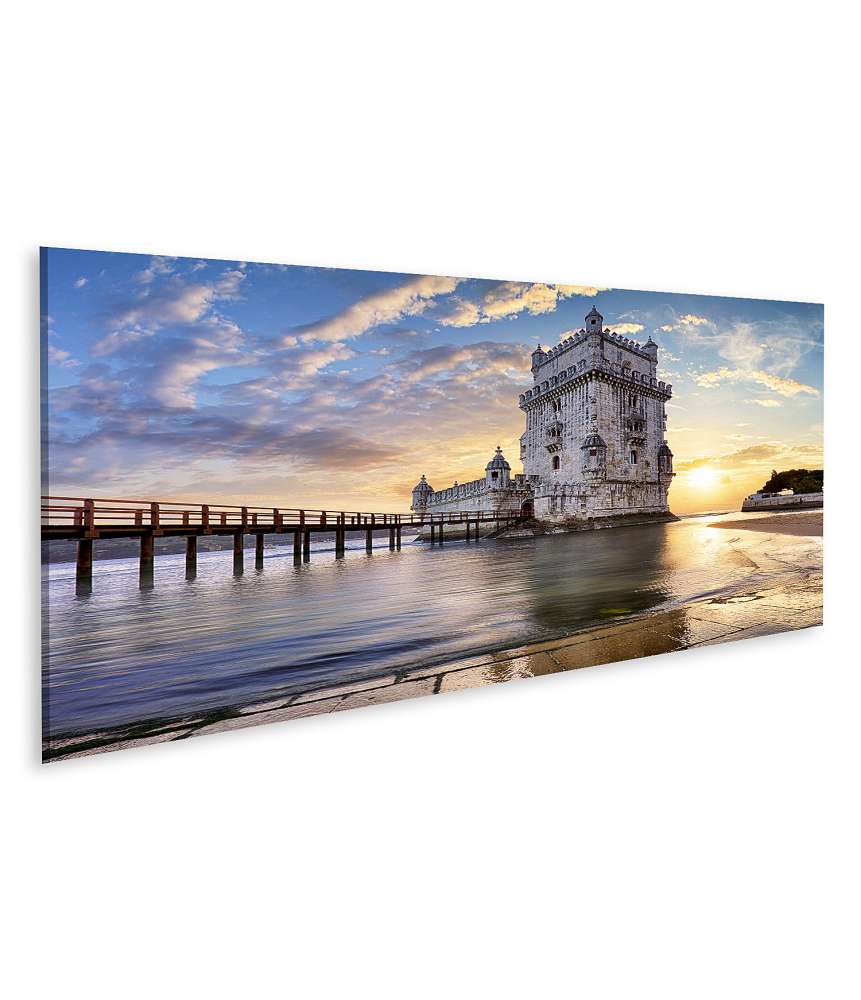 Islandburner Bild auf Leinwand Wandbild des Belem Turms am Fluss Tejo in Lissabon, Portugal