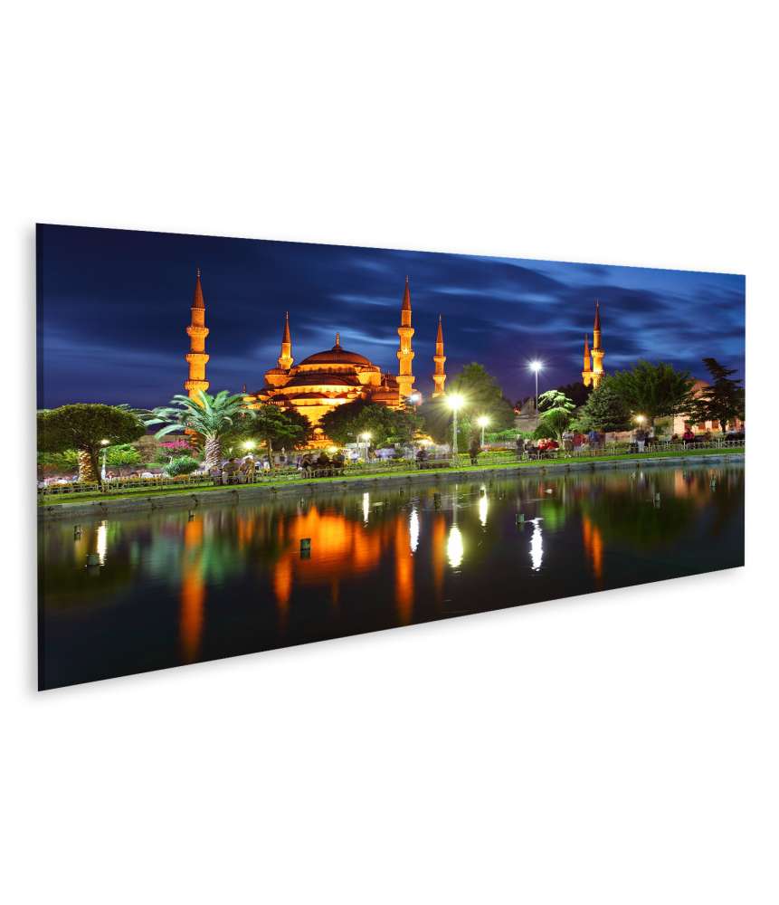 Islandburner Bild auf Leinwand Prächtiges Wandbild der Blauen Moschee in Istanbul, Türkei