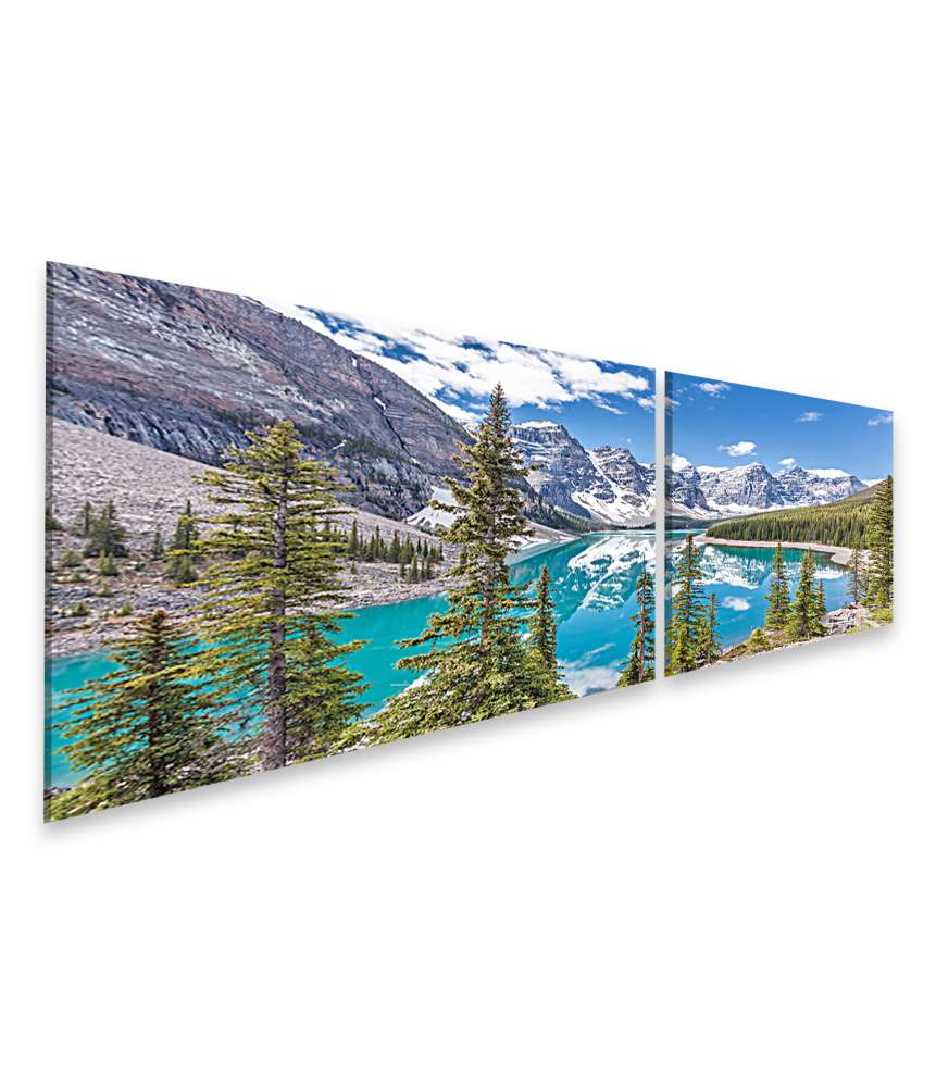 Islandburner Bild auf Leinwand Moraine Lake im Banff Nationalpark, Kanadische Rockies, Kanada