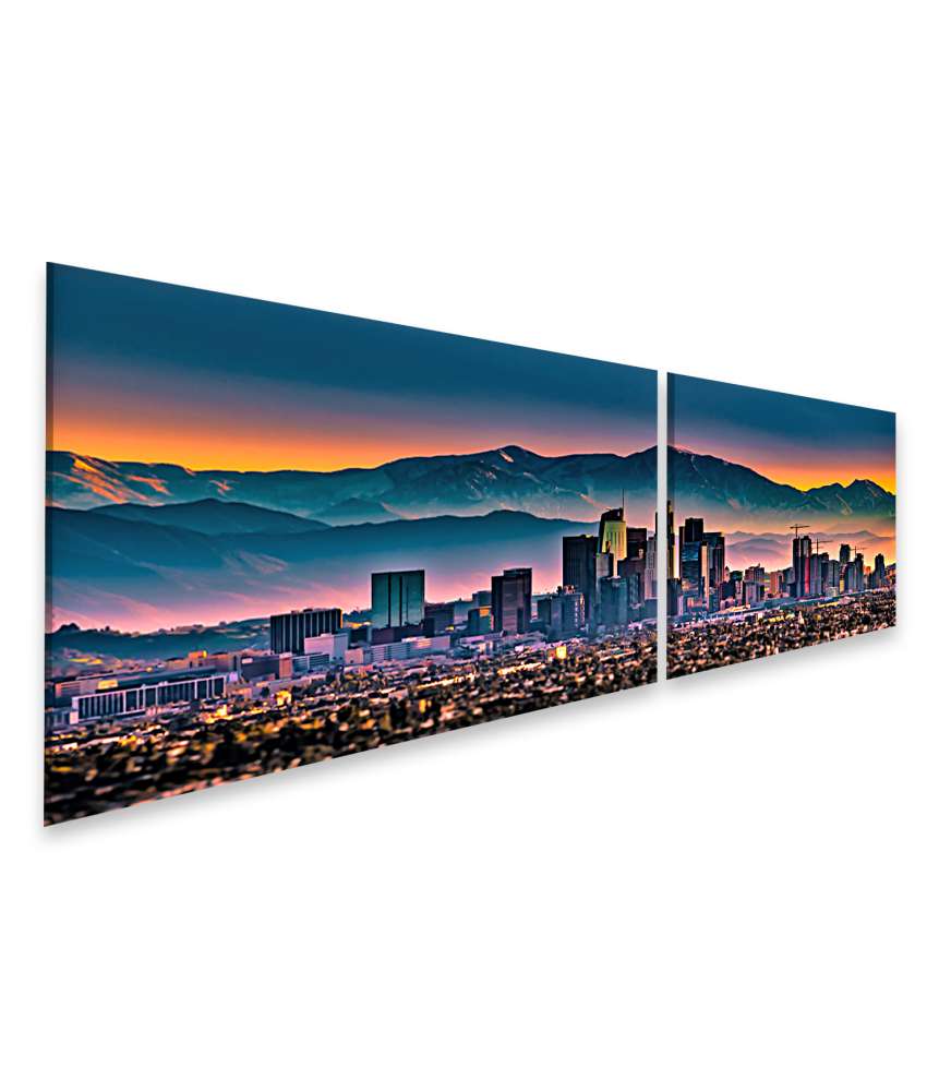 Islandburner Bild auf Leinwand Beeindruckendes Wandbild mit Los Angeles LA Kalifornien Motiv