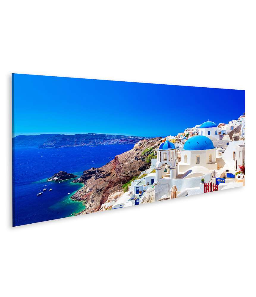 Islandburner Bild auf Leinwand Blaue Kuppeln von Oia, einer Stadt auf der griechischen Insel Santorini