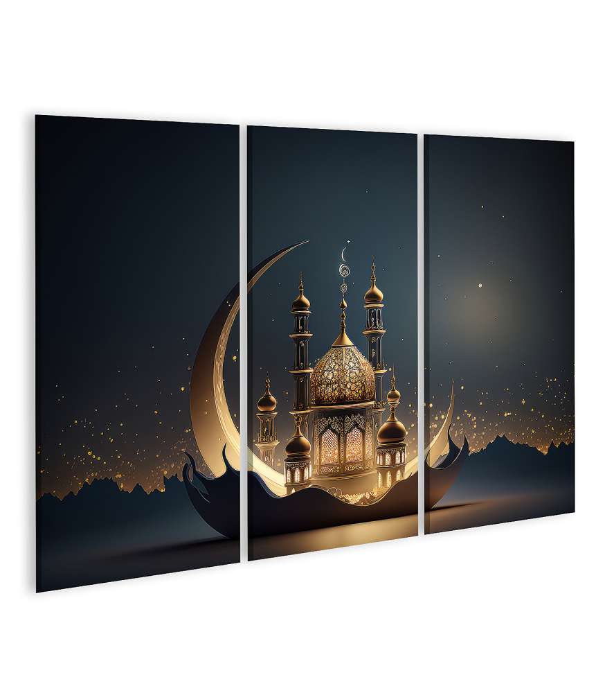 Islandburner Bild auf Leinwand Festliches Wandbild zum Ramadan Kareem Feier