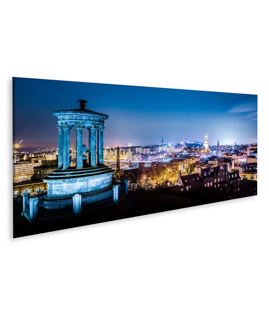 Islandburner Bild auf Leinwand Nächtliche Panoramaansicht von Edinburgh, Schottland, vom Calton Hill