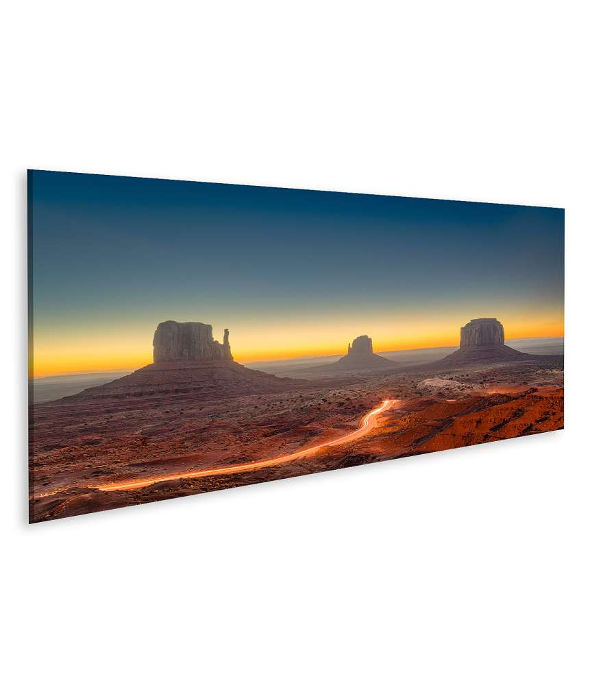 Islandburner Bild auf Leinwand Dämmerung in Monument Valley, Arizona, USA - Wandbild