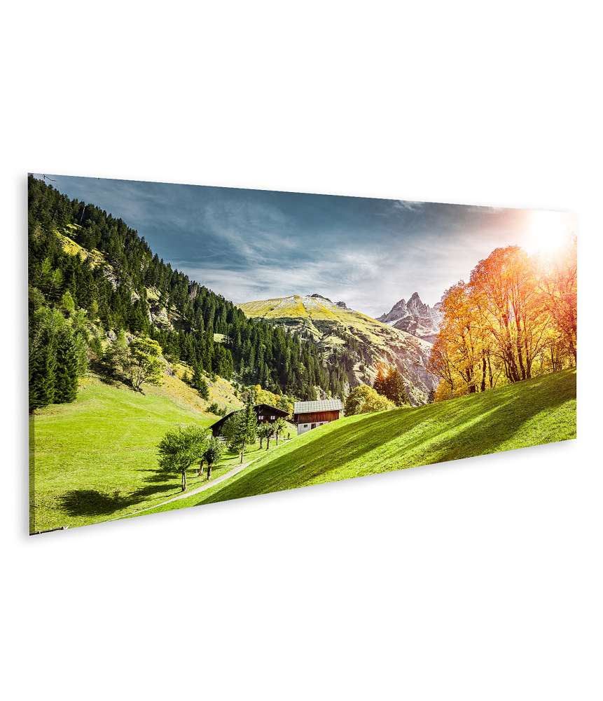 Islandburner Bild auf Leinwand Wandbild von Einödsbach, nahe Oberstdorf im Allgäu