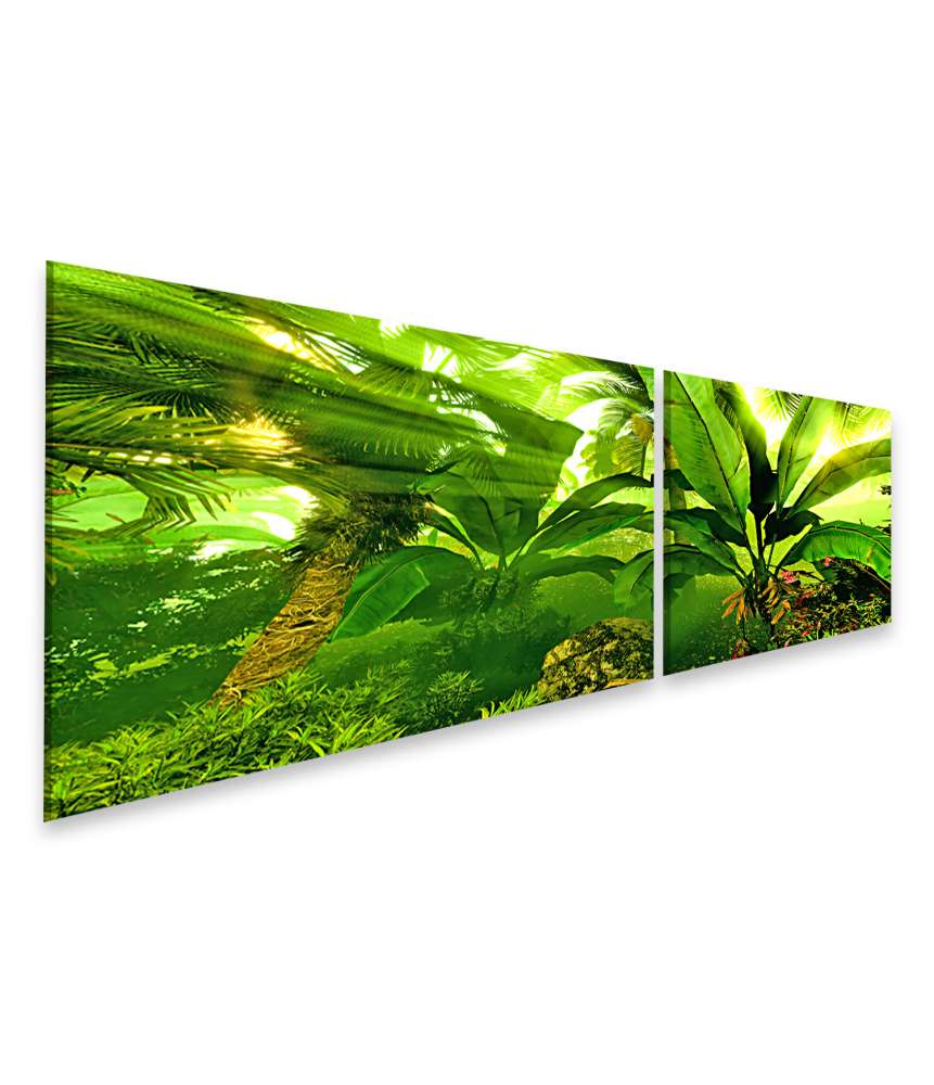 Islandburner Bild auf Leinwand Exotisches Wandbild mit paradiesischen Pflanzen aus Hawaii