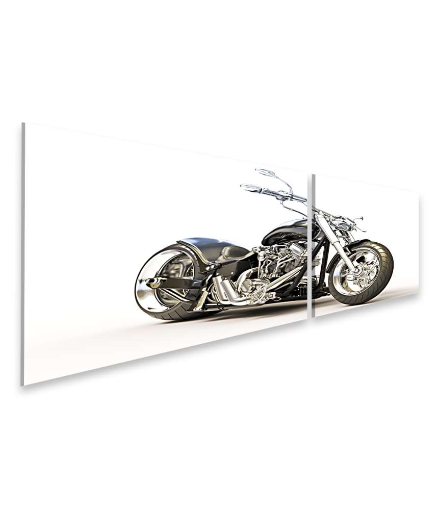 Islandburner Bild auf Leinwand Personalisiertes Motorrad-Wandbild mit weißem Hintergrund