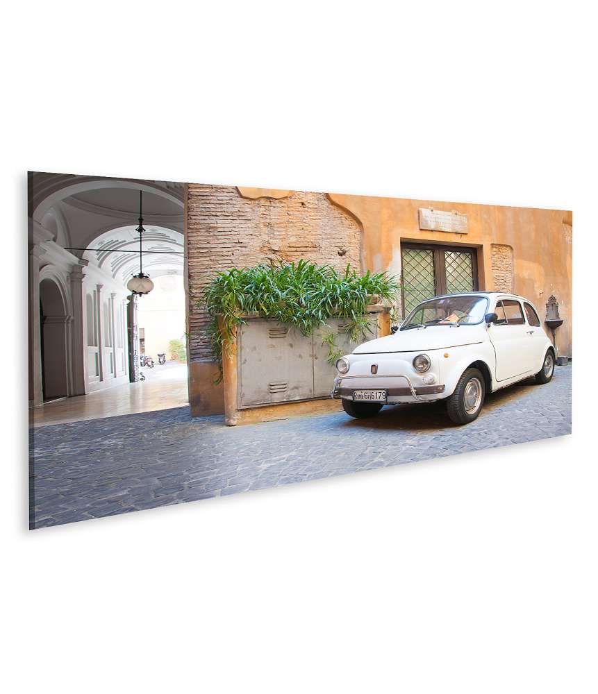 Islandburner Bild auf Leinwand Retro italienisches Kultauto im Vintage-Stil als Wandbild