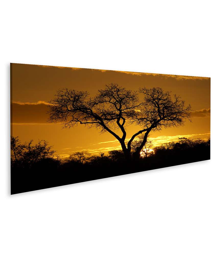 Islandburner Bild auf Leinwand Beeindruckendes Wandbild eines atemberaubenden afrikanischen Sonnenuntergangs