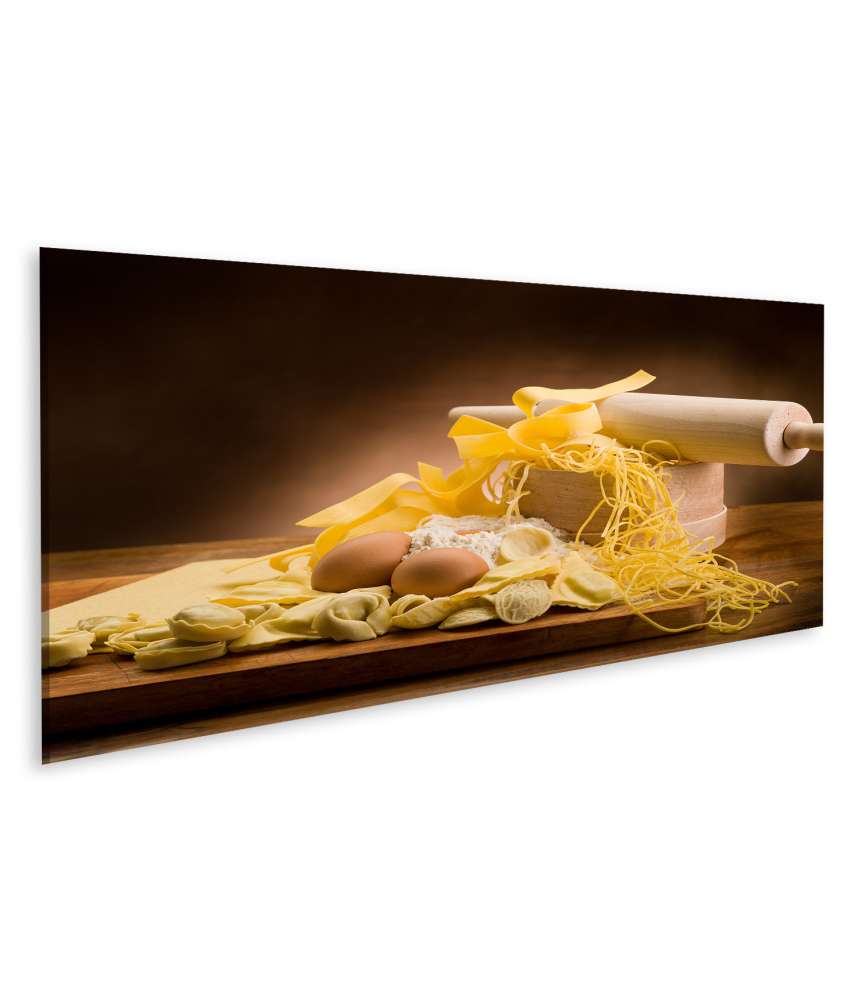 Islandburner Bild auf Leinwand Traditionelles italienisches Wandbild mit hausgemachter Pasta