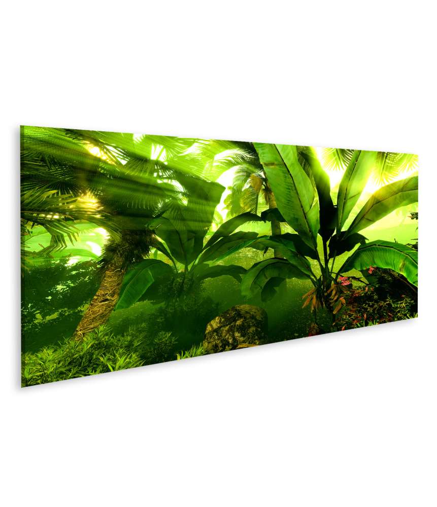 Islandburner Bild auf Leinwand Exotisches Wandbild mit paradiesischen Pflanzen aus Hawaii