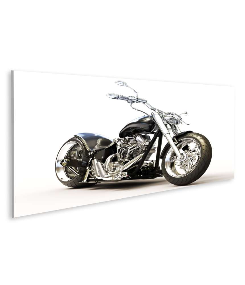 Islandburner Bild auf Leinwand Personalisiertes Motorrad-Wandbild mit weißem Hintergrund