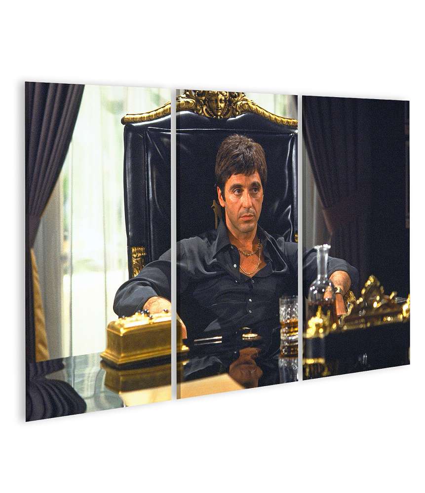 Islandburner Bild auf Leinwand Al Pacino als Tony Montana: Kultiges Gangster-Filmikone aus Hollywood's Scarface