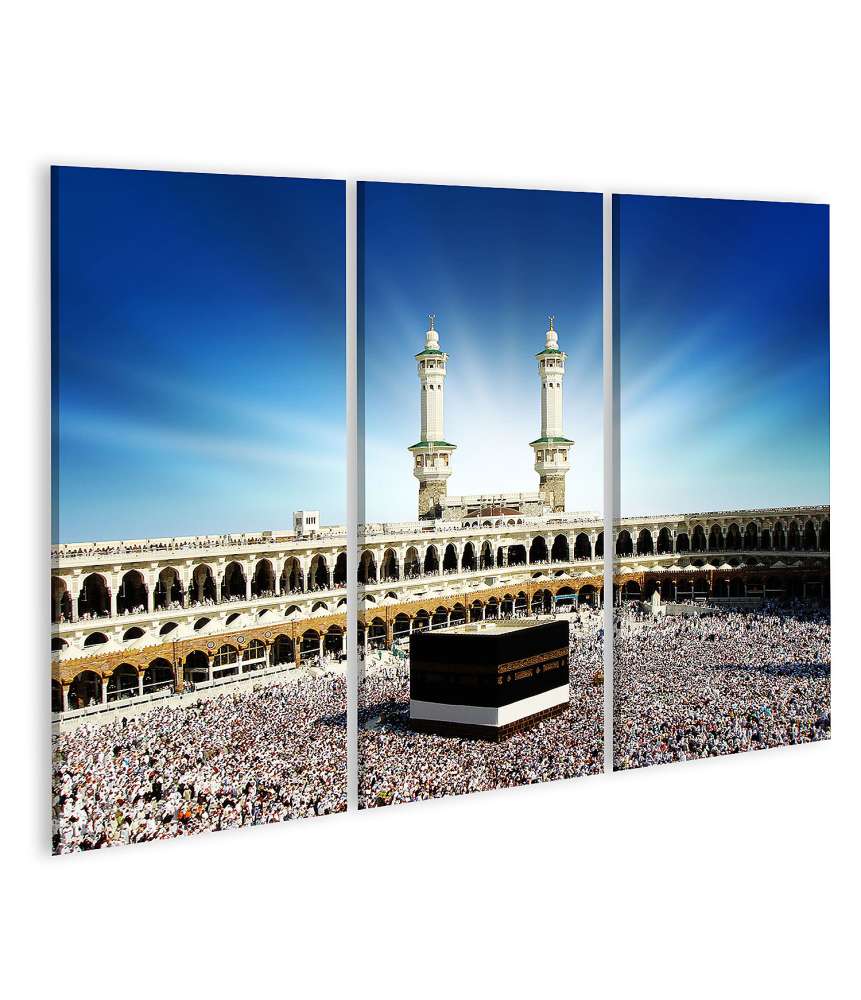 Islandburner Bild auf Leinwand Atemberaubendes Wandbild der heiligen Kaaba in Mekka, Saudi-Arabien