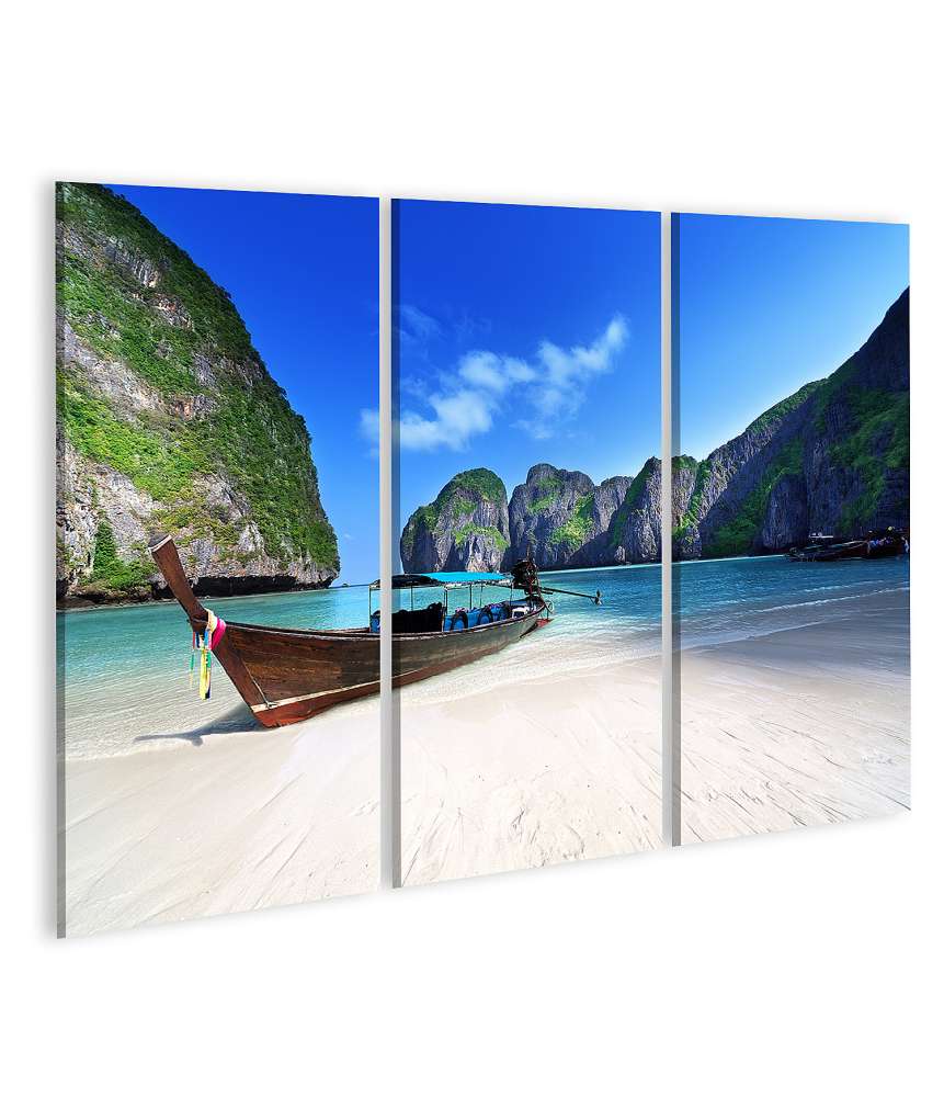 Islandburner Bild auf Leinwand Atemberaubendes Wandbild von Maya Bay, Phi Phi Leh Insel, Thailand