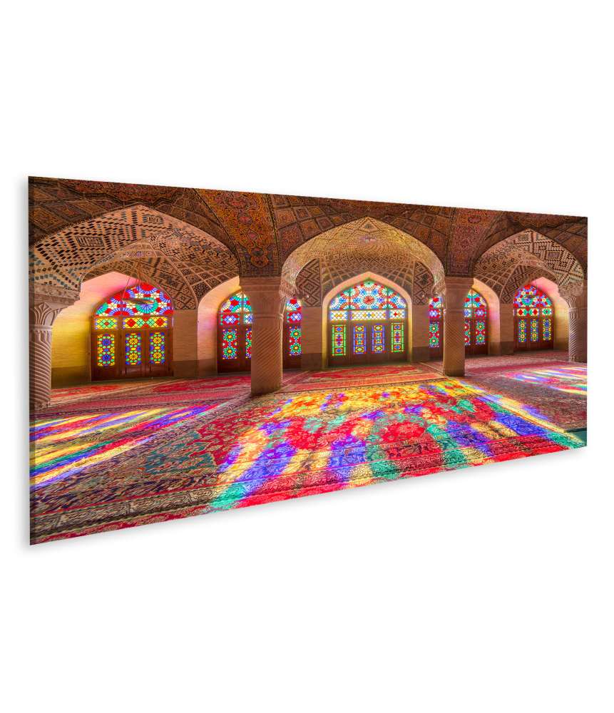 Islandburner Bild auf Leinwand Beeindruckendes Wandbild in der Nasir Al Mulk Moschee, Shiraz, Iran