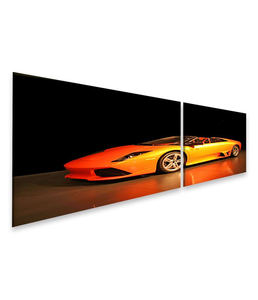 Islandburner Bild auf Leinwand Luxuriöses Wandbild eines Lamborghini, ideal für ein Kinderzimmer