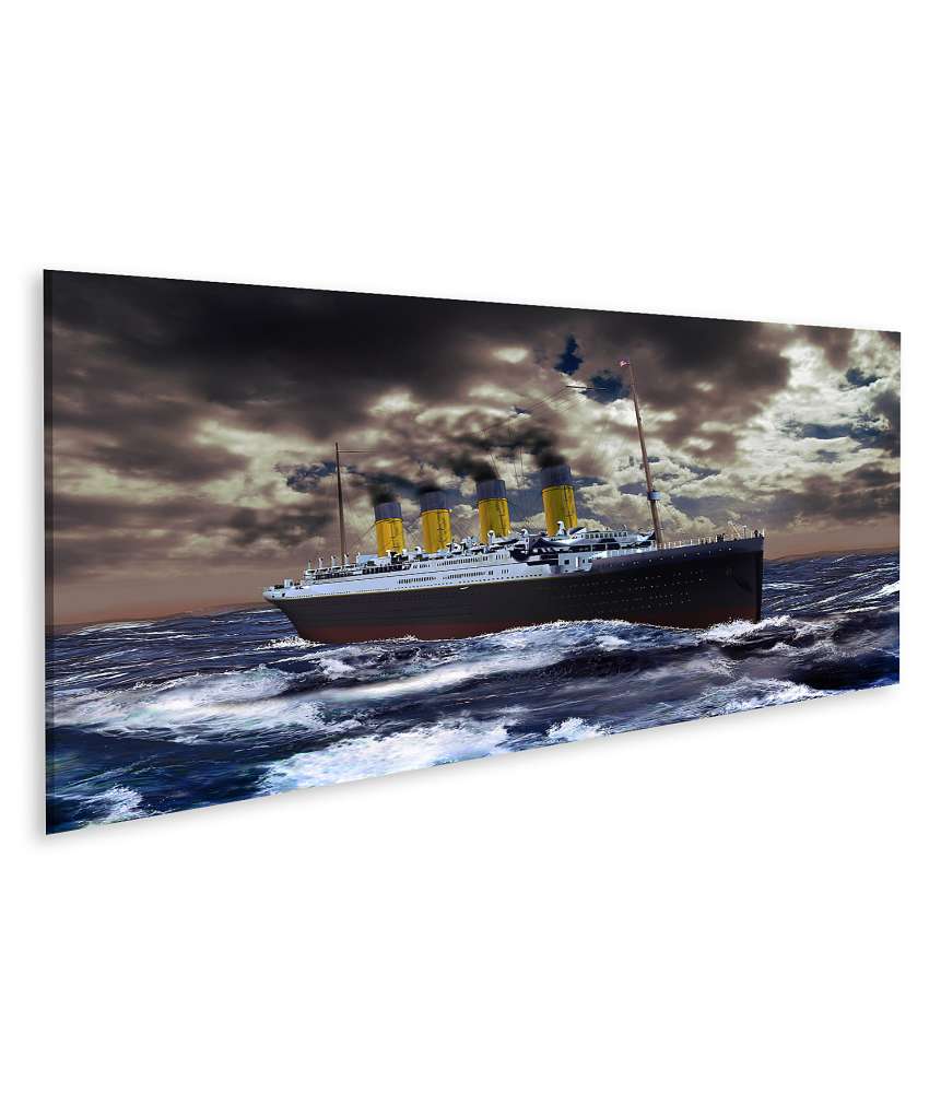 Islandburner Bild auf Leinwand Atemberaubendes Wandbild der Titanic in lebendigen Farben und detailgetreu