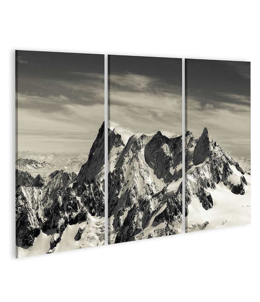 Islandburner Bild auf Leinwand 25A: Majestätischer Mont Blanc in den französischen Alpen