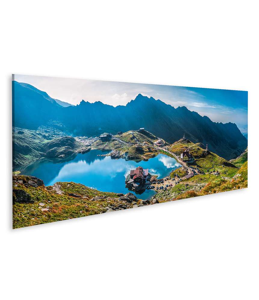 Islandburner Bild auf Leinwand Wandbild: Der atemberaubende Balea Gletschersee am Transfagarasan, Rumänien