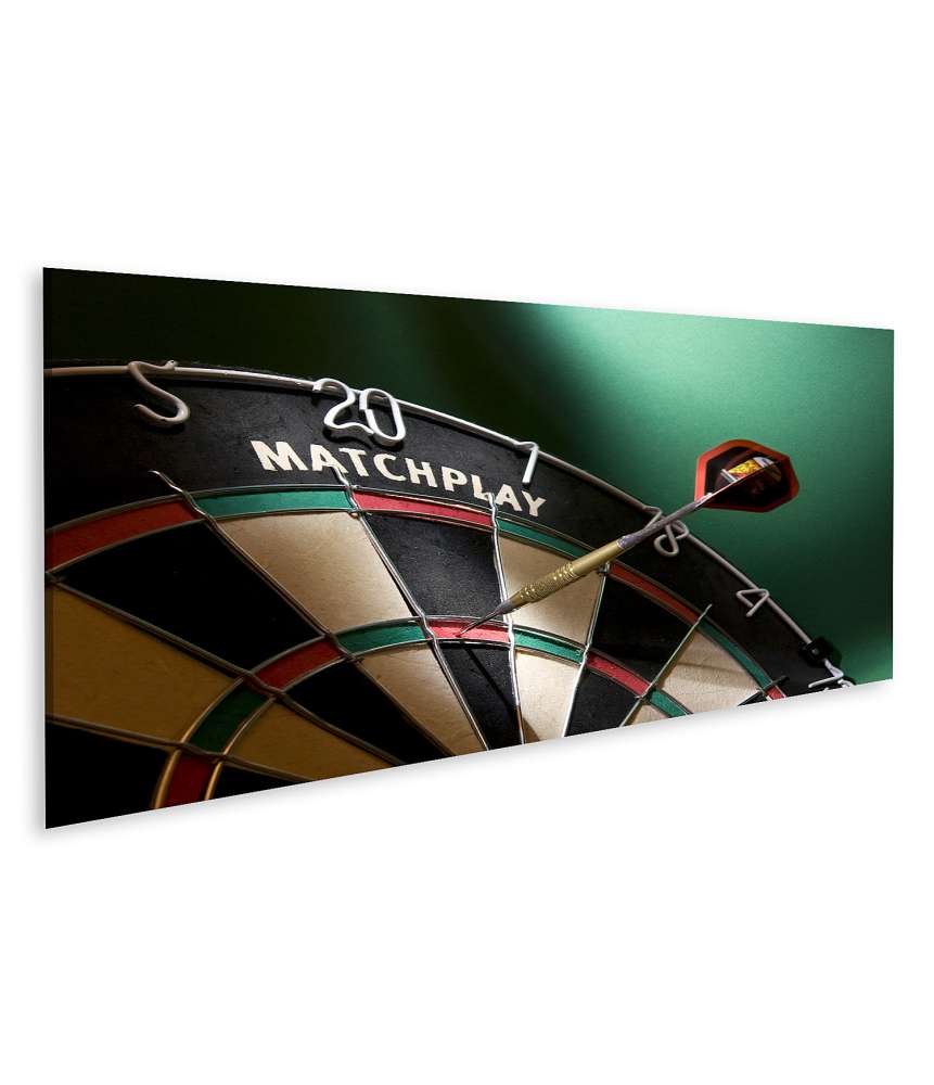 Islandburner Bild auf Leinwand Intensives Dartspiel in Matchplay-Aktion als Wandbild