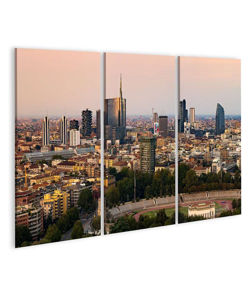 Islandburner Bild auf Leinwand Moderne Architektur und Skylines in Mailand, Italien