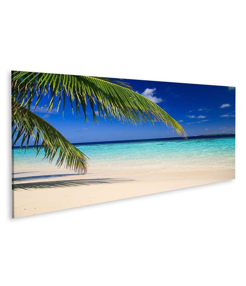 Islandburner Bild auf Leinwand Lebhaftes Wandbild eines tropischen Paradieses auf den Malediven