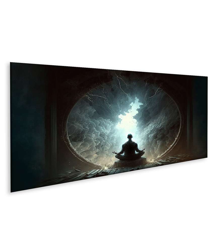 Islandburner Bild auf Leinwand Mystisches Wandbild über Transzendentale Meditation