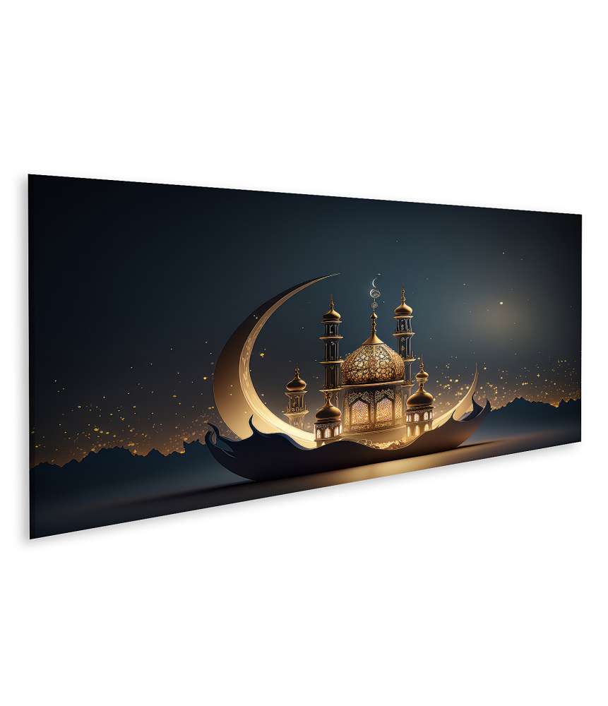 Islandburner Bild auf Leinwand Festliches Wandbild zum Ramadan Kareem Feier