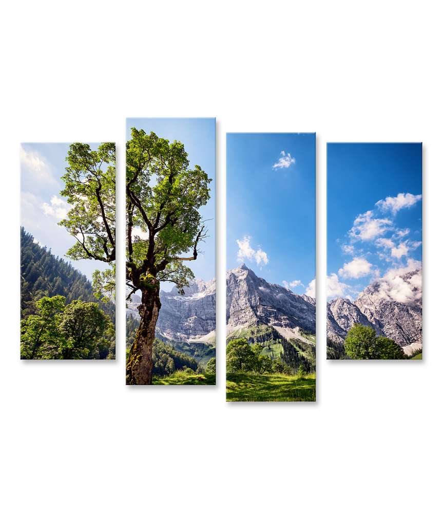 Islandburner Bild auf Leinwand Stunning Wall Mural of Karwendel Mountains in Austrian Alps