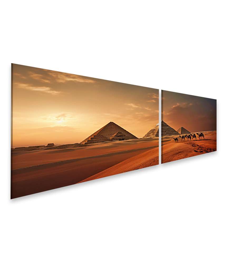 Islandburner Bild auf Leinwand Atemberaubende Reisefotografie der ägyptischen Pyramiden von Gizeh als Wandbild