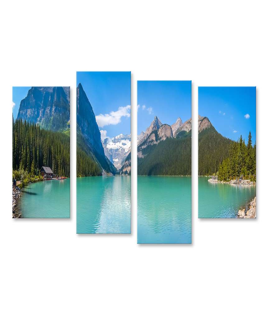 Islandburner Bild auf Leinwand Atemberaubender Blick auf Lake Louise im Banff Nationalpark, Kanada