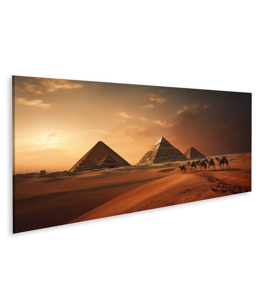 Islandburner Bild auf Leinwand Atemberaubende Reisefotografie der ägyptischen Pyramiden von Gizeh als Wandbild