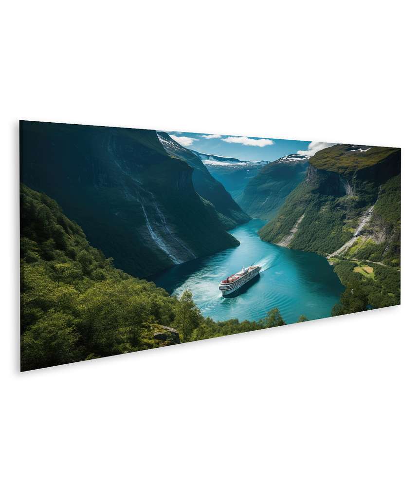 Islandburner Bild auf Leinwand Atemberaubende Reisefotografie des Geiranger Fjords in Norwegen als Wandbild