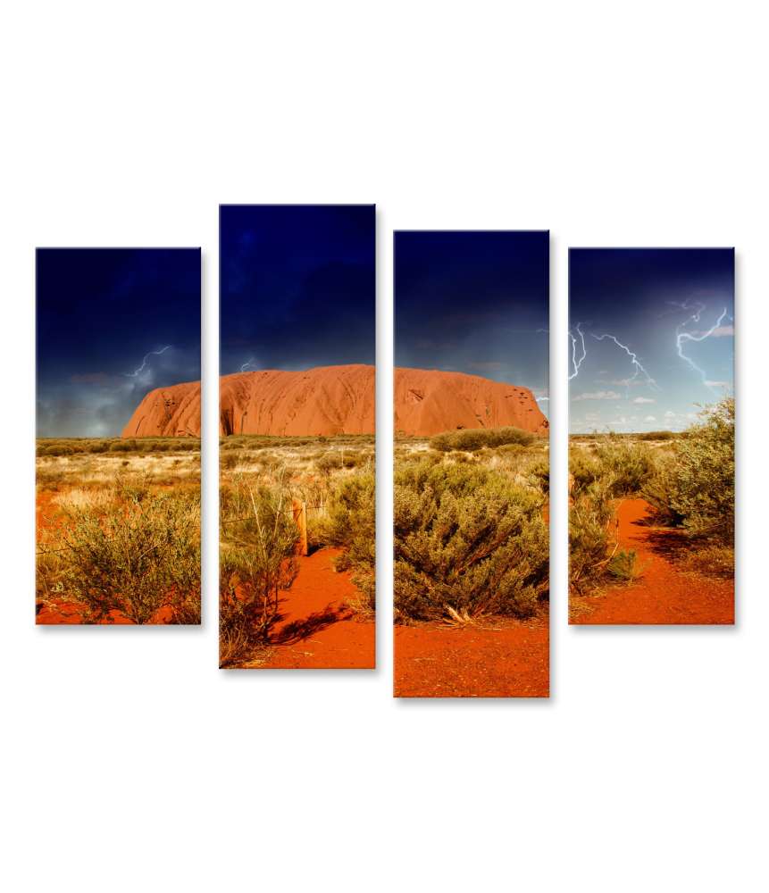 Islandburner Bild auf Leinwand Beeindruckendes Wandbild von Ayers Rock in Australien