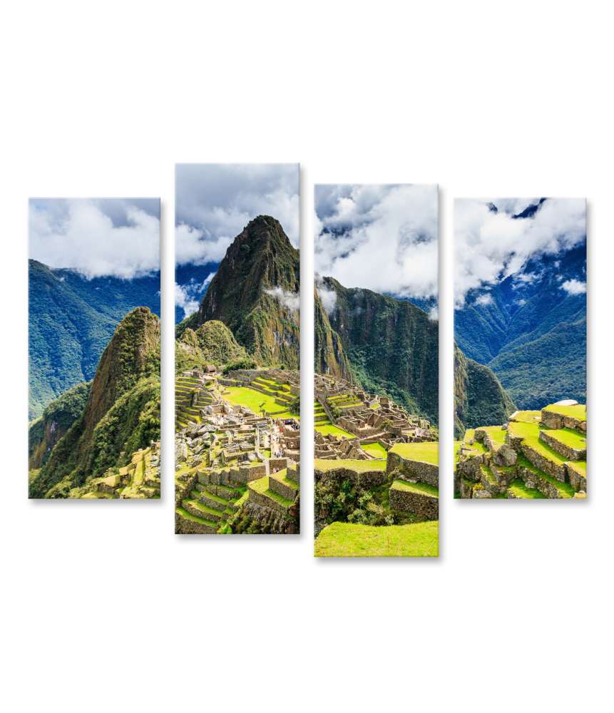 Islandburner Bild auf Leinwand Majestätisches Wandbild von Machu Picchu, Perus Kulturerbe