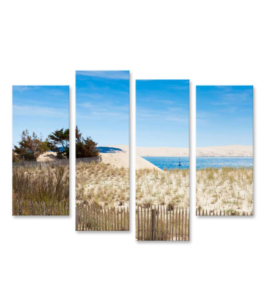 Islandburner Bild auf Leinwand Bunt leuchtendes Wandbild vom malerischen Cap Ferret