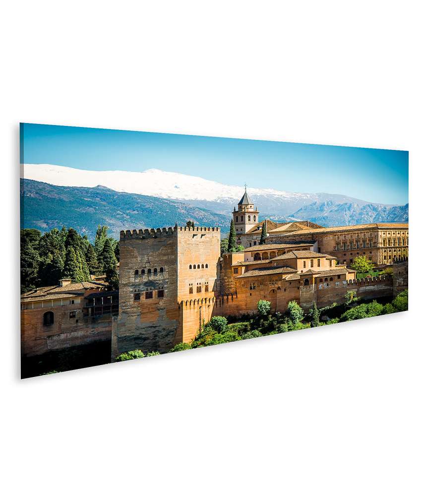 Islandburner Bild auf Leinwand Atemberaubender Blick auf die berühmte Alhambra in Granada, Spanien