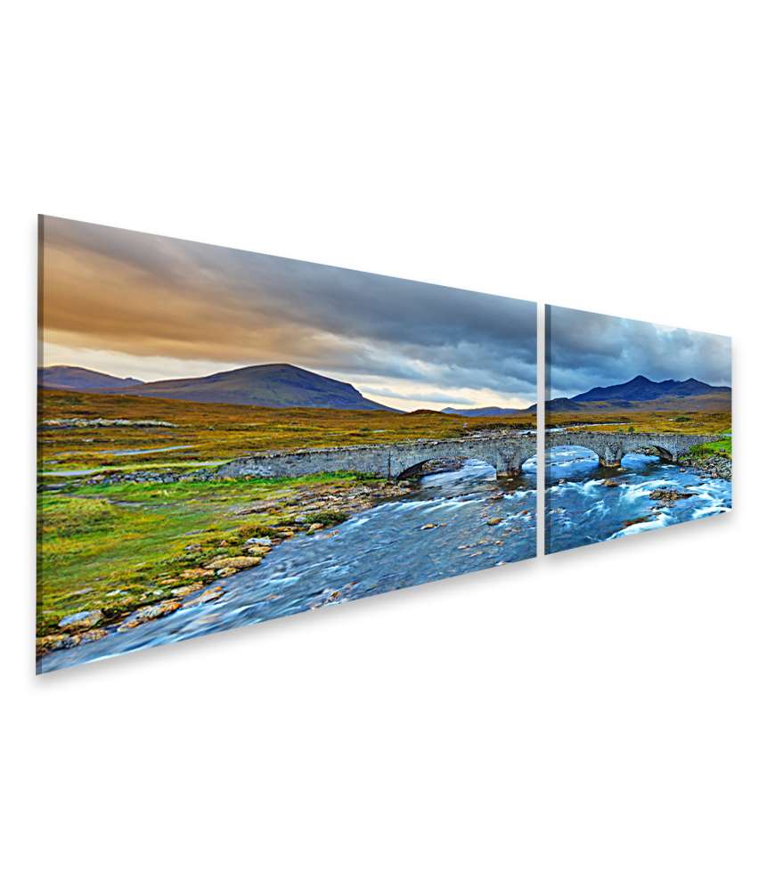 Islandburner Bild auf Leinwand Berg Marsco im Sligachan Glen, Skye, Innere Hebriden, Highlands, Schottland