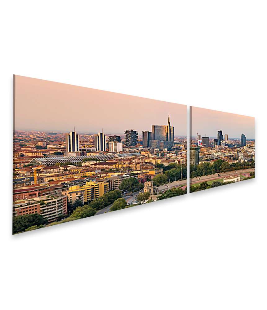 Islandburner Bild auf Leinwand Moderne Architektur und Skylines in Mailand, Italien