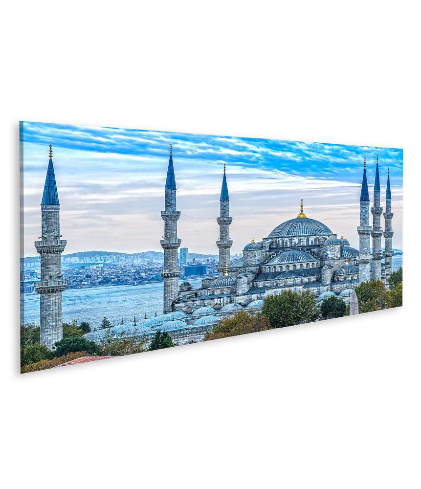 Islandburner Bild auf Leinwand Prächtiges Wandbild der Blauen Moschee, Sultanahmet Camii, in Istanbul, Türkei