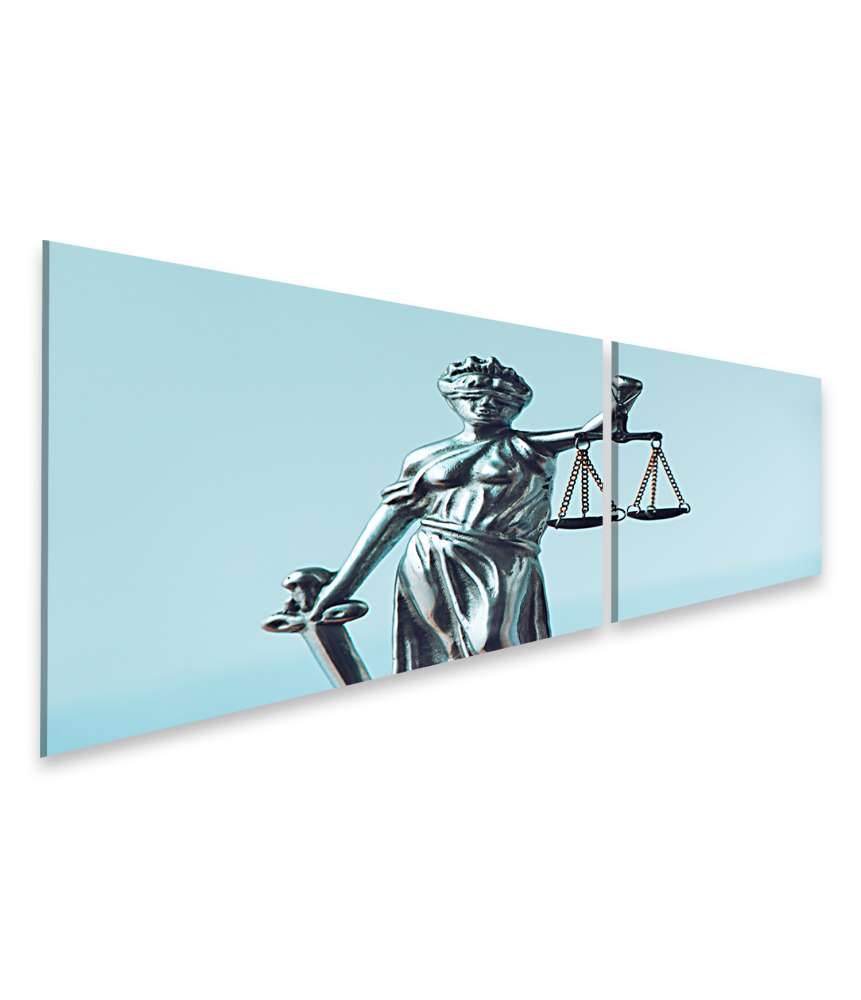 Islandburner Bild auf Leinwand Darstellung der Justitia, Symbol der Gerechtigkeit, als Wandbild