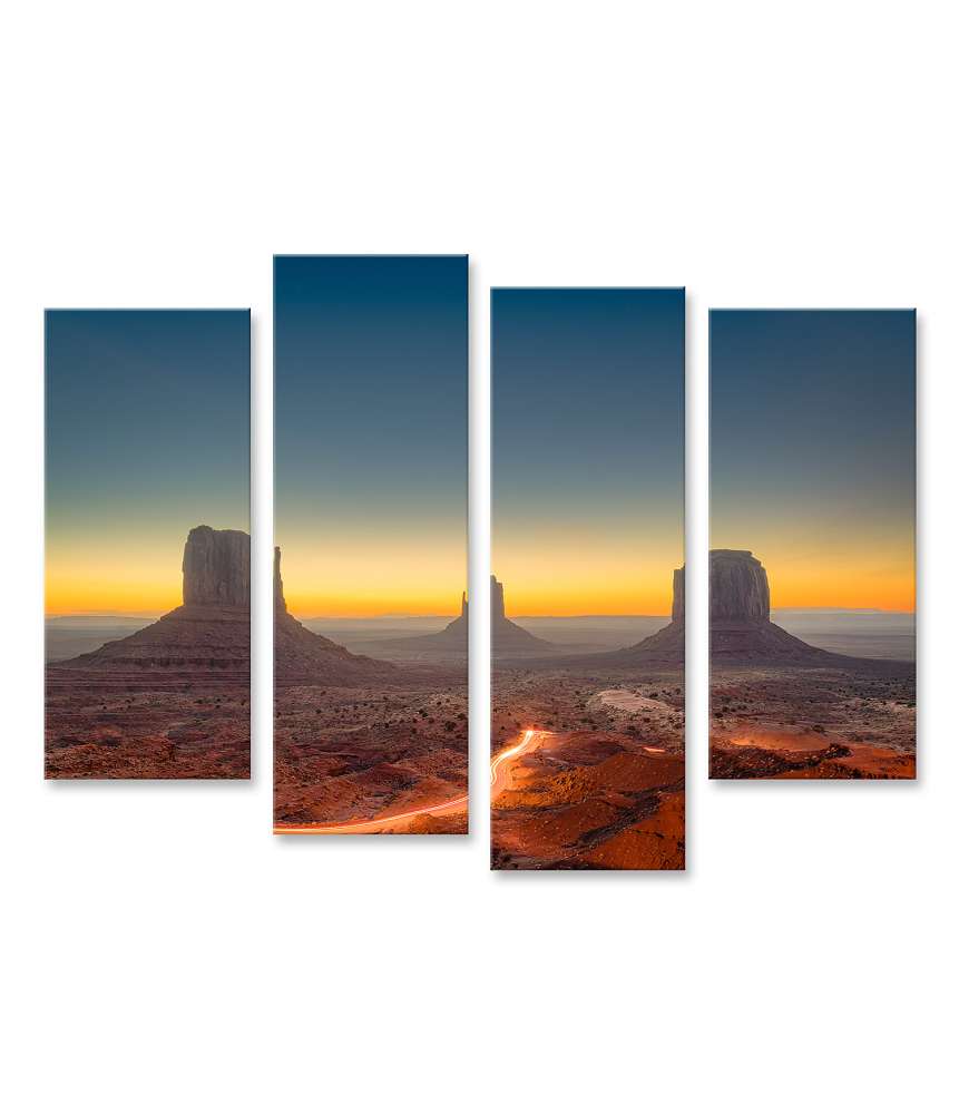 Islandburner Bild auf Leinwand Dämmerung in Monument Valley, Arizona, USA - Wandbild